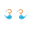 Alloy Lampwork Stud Dangle Earrings for Women WGC9781-01-2