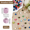 Spray Painted Wooden Beads WOOD-PA0001-53A-2