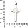 304 Stainless Steel Religion Jesus Cross Pendants X-STAS-F323-12P-3