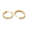Brass with Clear Cubic Zirconia Hoop Earrings EJEW-B035-19KCG-2