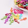 Opaque AB Color Acrylic Skeleton Key Pendants SACR-R697-M24-1