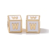 Rack Plating Brass Enamel Beads KK-B060-04G-04W-2