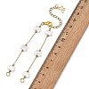 ABS Imitation Pearl Butterfly 304 Stainless Steel Bracelet Making AJEW-JB01650-4
