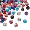 64Pcs 8 Colors Two-Tone Handmade Polymer Clay Disco Ball Beads RB-SW0001-01-2