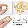 18Pcs 6 Style Brass Micro Pave Clear Cubic Zirconia Pendants & Alloy Rhinestone Pendants KK-SC0002-80-3