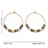 Bohemian Colorful Natural Stone Beaded Hoop Earrings for Women TC8754-11-1