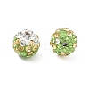 Handmade Polymer Clay Rhinestone Beads RB-CBAFAF8-01D-2