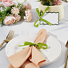 100Pcs Rectangle Paper Table Cards with 100Pcs Polyester Ribbons for Wedding Party Celebration Supplies OFST-WH0004-122B-5