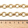 13MM 304 Stainless Steel Textured Round Ring Link Chain Necklaces NJEW-P349-01A-G-5