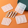 4Pcs 4 Style Mixed Shapes Silicone Hair Clip Molds DIY-LS0004-01-3