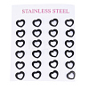 304 Stainless Steel Stud Earrings EJEW-H350-33B-3