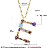 Brass Micro Pave Cubic Zirconia Pendant Necklaces NJEW-BB67040-E-2