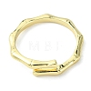 Rack Plating Brass Bamboo Stick Cuff Ring RJEW-K243-01G-2