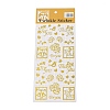 Hot Gold Foil Paper Self-Adhesive Stickers DIY-K076-01A-1