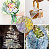 4 Rolls 4 Colors Polyester Iridescent Ribbon OCOR-TA0004-10-8