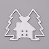 Christmas Tree & House Frame Carbon Steel Cutting Dies Stencils DIY-F050-15-2