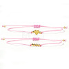 2Pcs 2 Styles Bohemian Brass Beads Braided Bead Bracelets BT1454-5-1