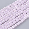 Electroplate Glass Beads Strands X-EGLA-A034-P8mm-B12-1