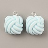 Opaque Resin Pendants RESI-WH0029-24P-02-2