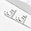 925 Sterling Silver Stud Earrings for Women EJEW-K303-03P-2