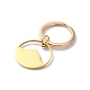 Round Ring with Mountain 304 Stainless Steel Pendant Keychain KEYC-WH0027-109G-2