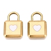 303 Stainless Steel Enamel Pendants STAS-Q110-38G-02-1