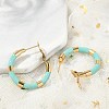 PVD Vacuum Plating 201 Stainless Steel Enamel Hoop Earrings for Women EJEW-B016-33F-3