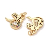 Brass Micro Pave Cubic Zirconia Charms KK-A291-12F-G-2