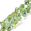 Electroplate Glass Beads Strands X-EGLA-D030-17E-1