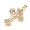 Brass Micro Pave Clear Cubic Zirconia Pendants CU-CBA9883-05J-G-2