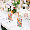 12Pcs Rainbow Color Rectangle Paper Candy Bags ABAG-TA0002-34B-8