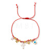 Adjustable Brass Link & Charm Cord Bracelets CW8626-5