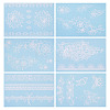 6 Sheets Luminous Paper Tattoo Stickers STIC-TAC0001-007B-2