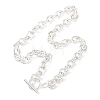 9MM 304 Stainless Steel Cable Chain OT Necklaces for Women NJEW-G194-03S-4