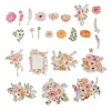 25Pcs Flowers Theme DIY Paper Stickers STIC-U004-02E-2