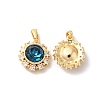 Brass Micro Pave Cubic Zirconia Pendants X-KK-M243-03G-2