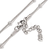 Non-Tarnish 304 Stainless Steel Snake Chain Necklaces NJEW-R266-04P-1