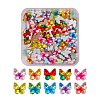 100Pcs 10 Colors Transparent Flat Back Resin Rhinestone Cabochons CRES-SZ0001-04-1