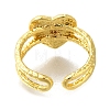 Brass Cuff Rings for Women RJEW-D079-04G-RS-3