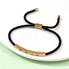 Word WWJD Polyester Cord Slider Bracelets BJEW-P384-01G-2