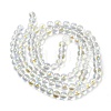 Electroplate Glass Beads Strands EGLA-Q062-8mm-A08-2