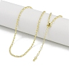 Rack Plating Brass Oval Link Chain Necklaces for Women NJEW-K382-13A-G-1