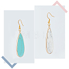 2 Pairs 2 Style Synthetic Turquoise & Natural Howlite Teardrop Dangle Earrings EJEW-AN0002-33-3