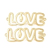 Brass Hollow Connector Charm KK-F931-28B-G-1