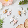 2Pcs Handmade Porcelain Pendant Decorations HJEW-SW00372-4