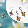 2 Pairs 2 Style Chocolate Glass Bees Dangle Earrings EJEW-AN0002-88-7