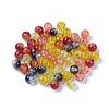 5 Colors Spray Painted & Baking Painted Crackle Glass Beads CCG-X0010-07-8mm-2