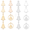   16Pcs 8 Style 304 Stainless Steel Charms STAS-PH0004-16-1