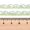 Opaque Solid Color Electroplate Glass Beads Strands EGLA-N013-J6mm-B04-1-3