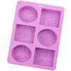 DIY Silicone Leaf Pattern Rectangle/Oval Soap Molds TREE-PW0001-48-1